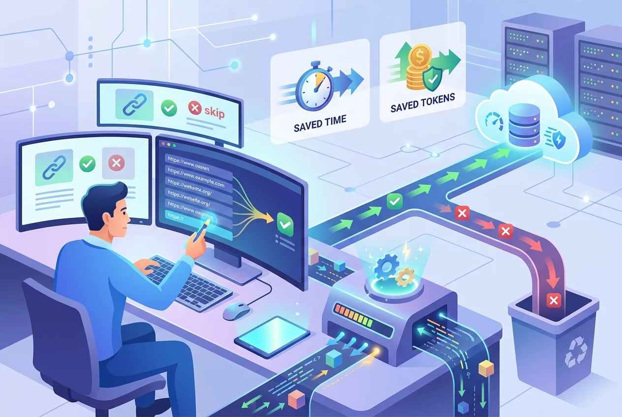 Verificación previa de enlaces en SpeedyIndex: ahorra tokens y tiempo.